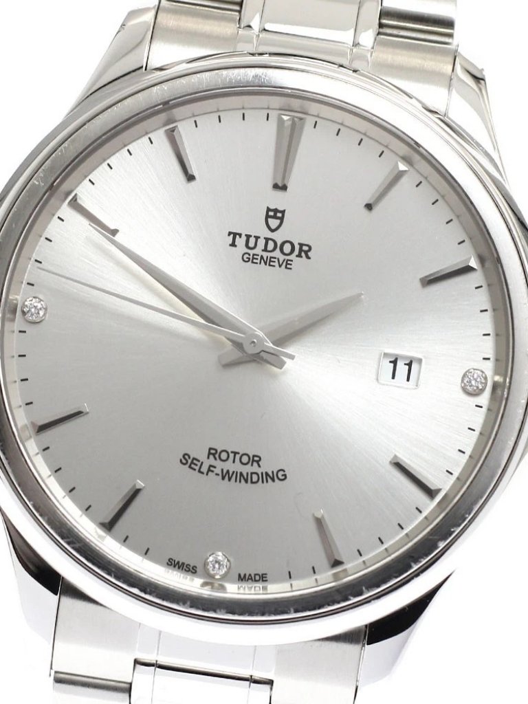 Tudor Style 12700 Date 3p Diamond Silver Dial Automatic Mens Watch
